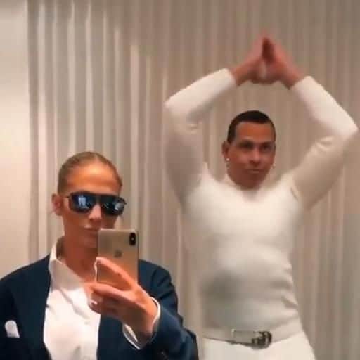 Alex Rodriguez and Jennifer Lopez swap clothes