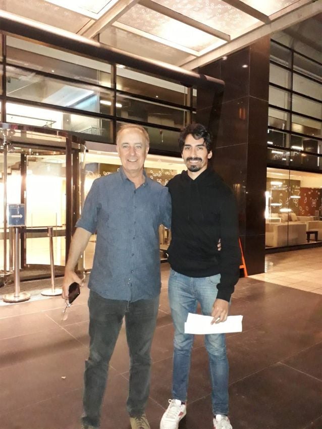 Fernando Contigiani con el hermano de Arturo Nogueira