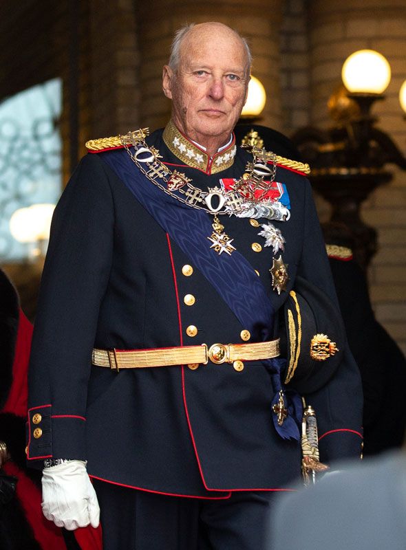 El rey Harald de Noruega