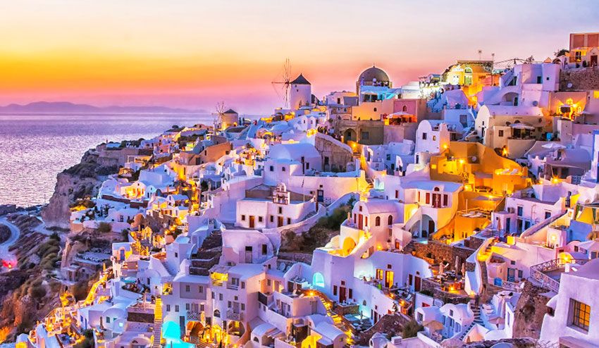 atardecer santorini grecia