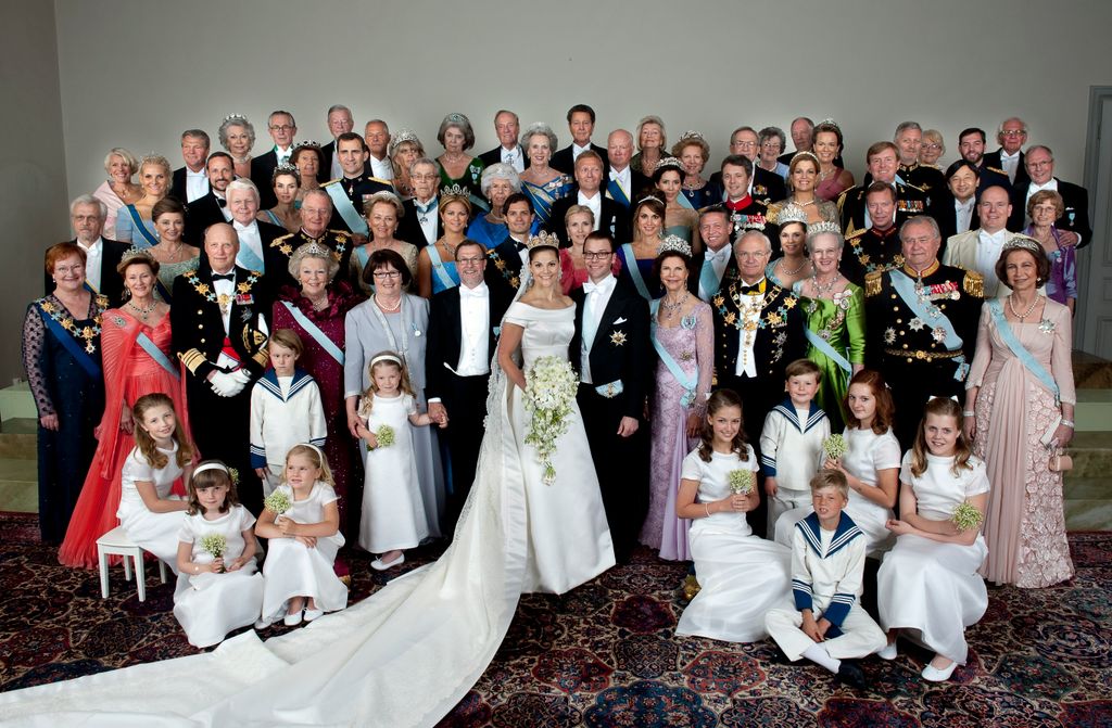 Birgitte de Suecia en la boda de su sobrina, la princesa Victoria