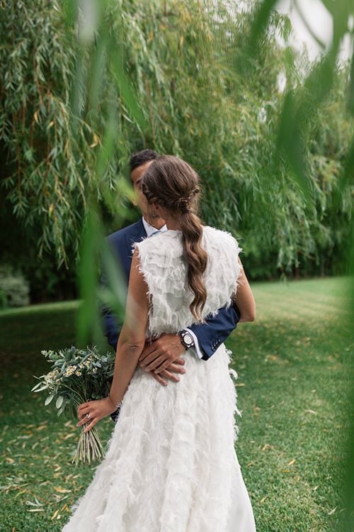 Vestido de novia de verano con chaleco