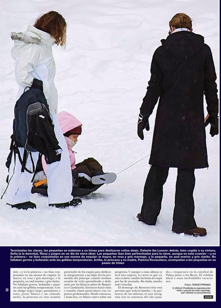 Leonor en la nieve HOLA