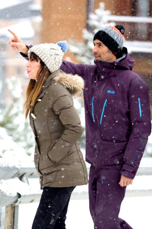 Jorge Fernández y Nora Arístegui en la nieve