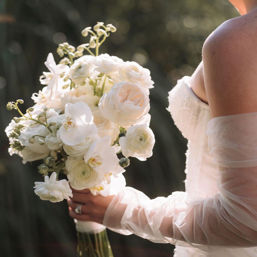 Ramos de novia blancos orquídeas