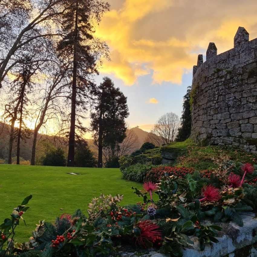 Jardines del castillo de Soutomaior.