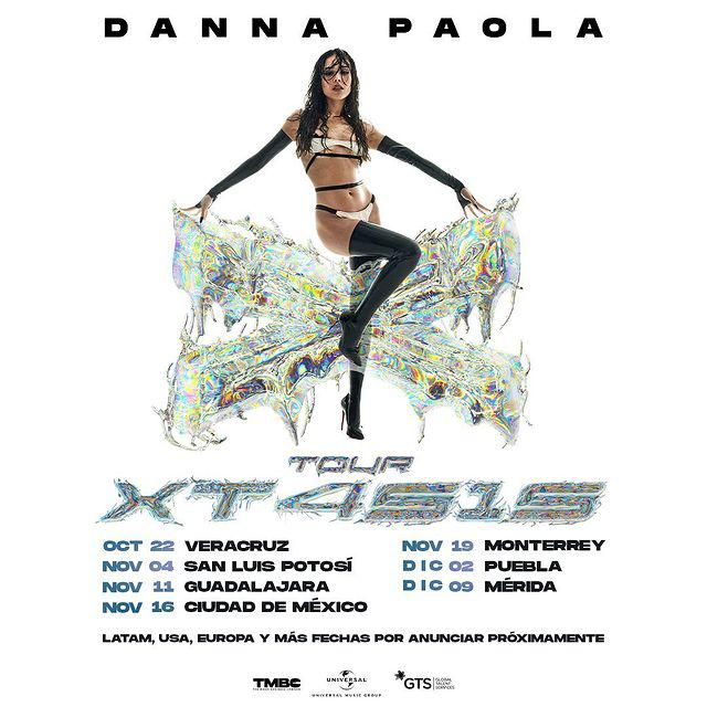 Las fechas del tour de Danna Paola