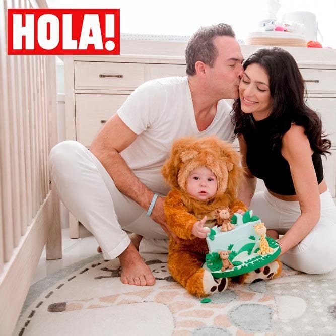 Carlos Calderón, Vanessa Lyon y su hijo, León