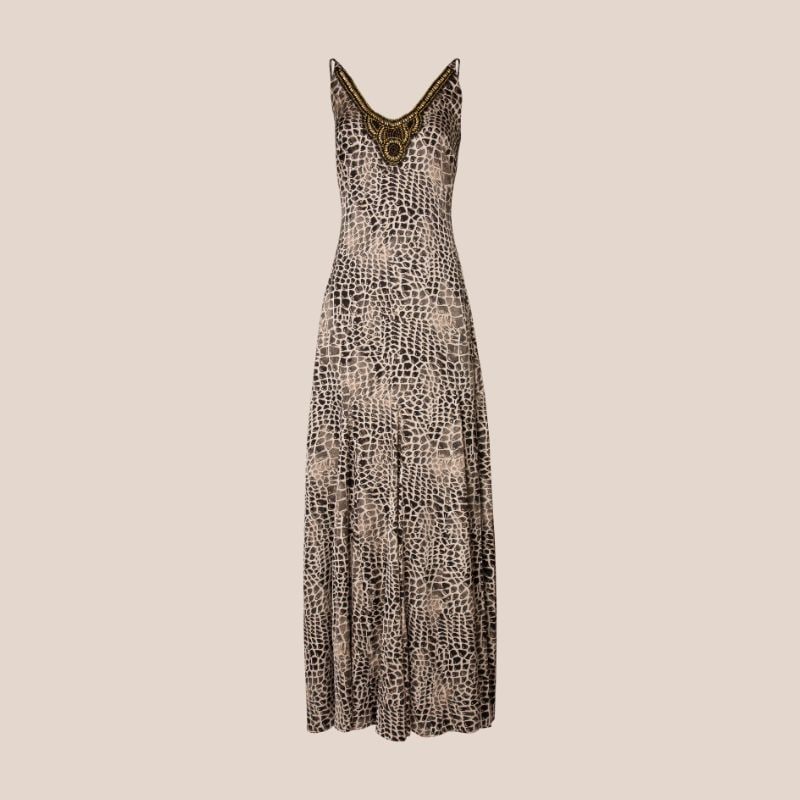 slip dress animal print