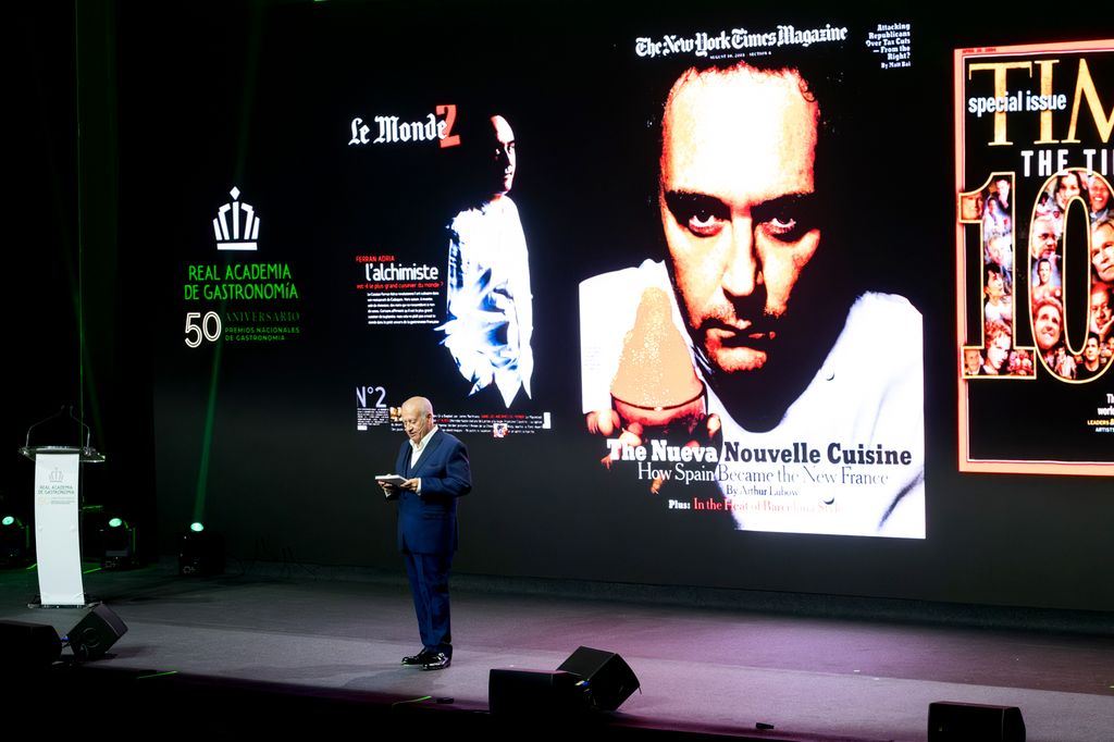 El actor Juan Echanove, conductor de la gala del 50 aniversario de los Premios Nacionales de Gastronomía.