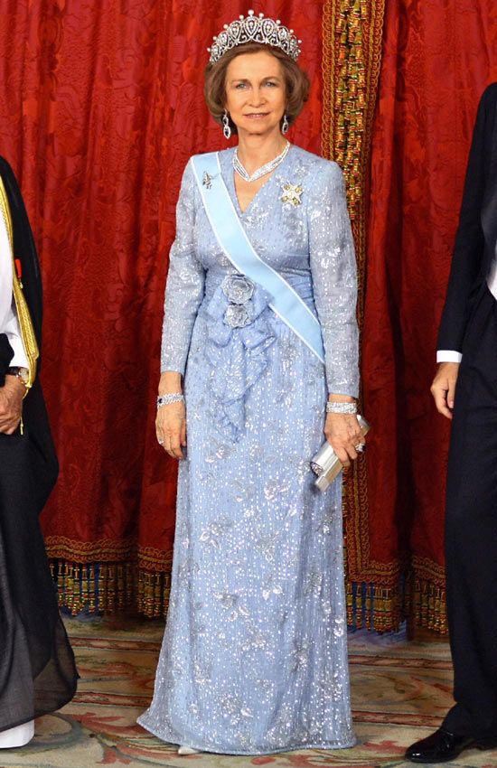 reina sofia vestido gala azul