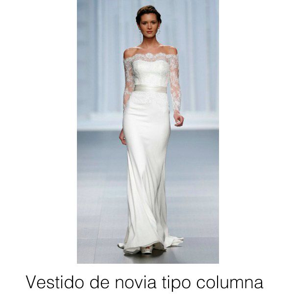 Vestido de novia columna. Diseño de Rosa Clará.
