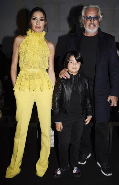 flavio briatore, elisabetta gregoraci y su hijo nathan falco