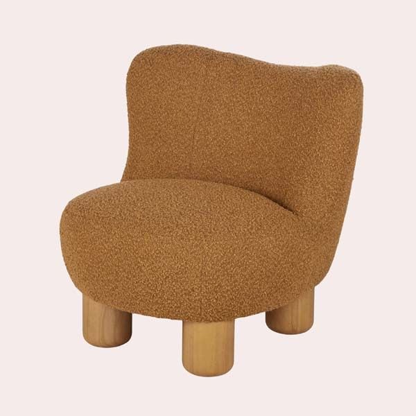 Sillón de Tela Rizada Marrón de Maisons du Monde