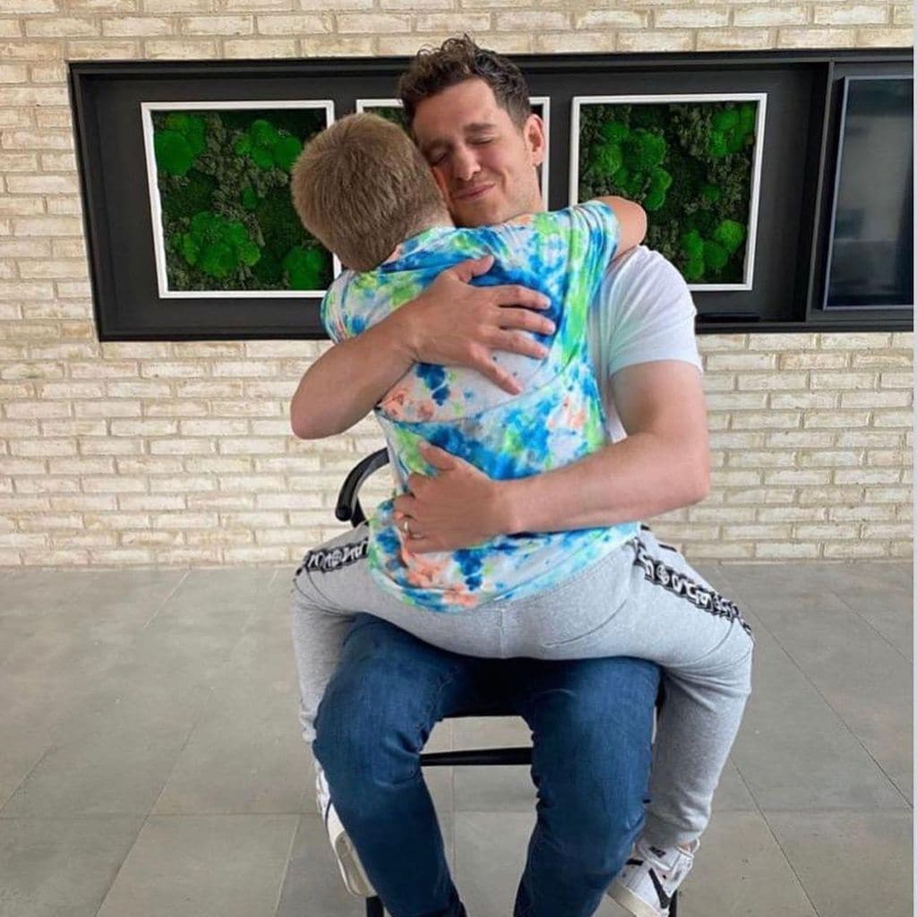 Michael Bublé y su hijo Noah