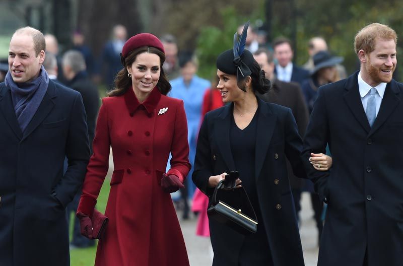 Meghan Markle, Kate Middleton, príncipe Guillermo y príncipe Harry 