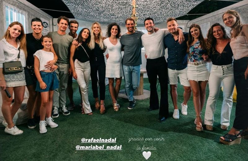 Rafa Nadal y su familia en el concierto de Sebastián Yatra