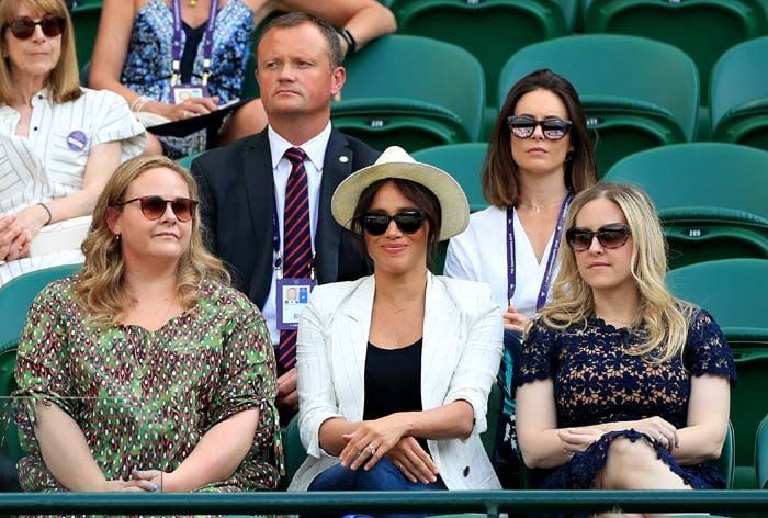 Meghan viendo a su amiga Serena Williams 