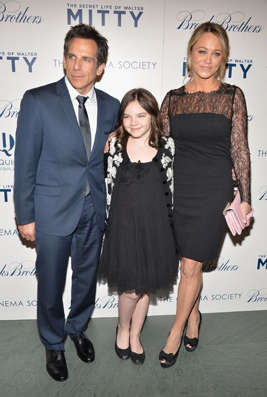 Ben Stiller junto a su hija Ella y su mujer  Christine Taylor