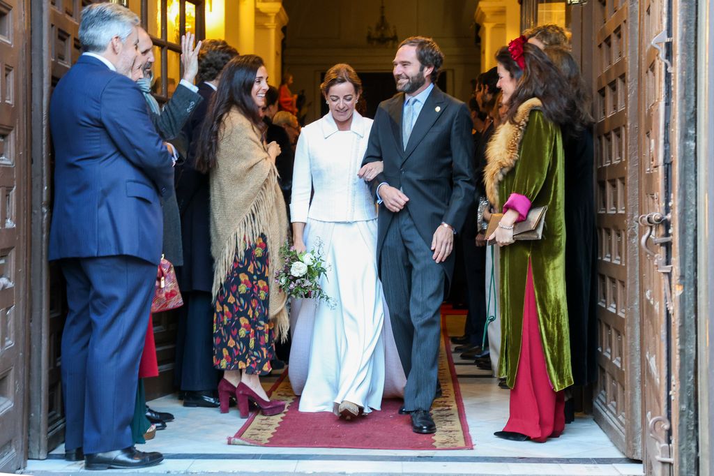 Felipe Matossian Falco e Ina Morenés en su boda en Madrid