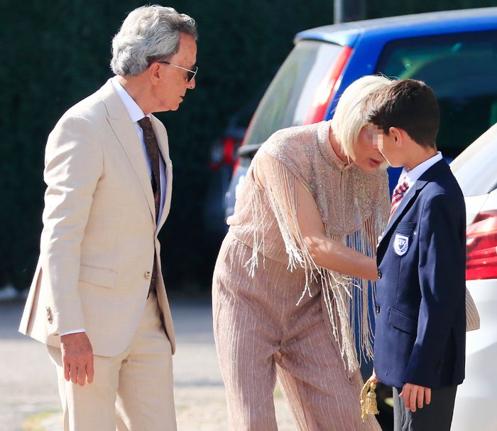 Ana María Aldón y Ortega Cano se reencuentran en la comunión de su hijo