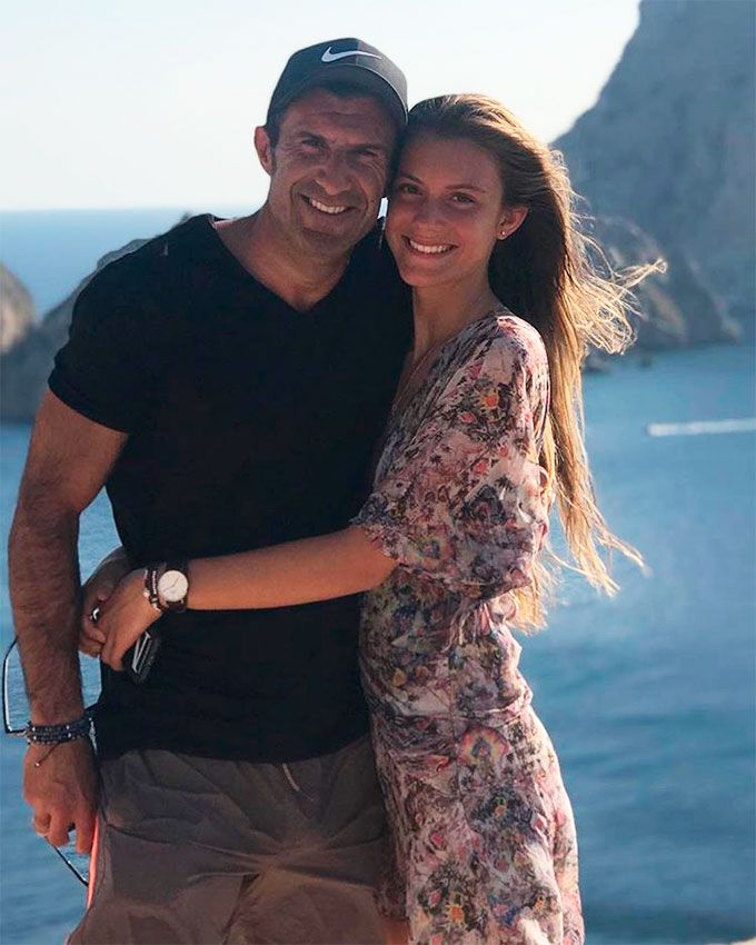 Luis Figo con su hija Martina