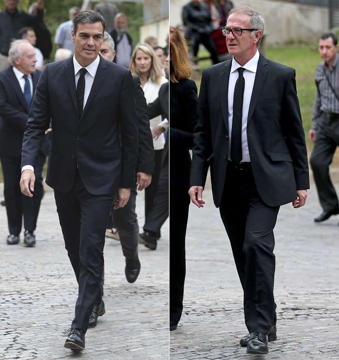 Pedro Sánchez y el ministro José Guirao en el funeral de Montserrat Caballé 