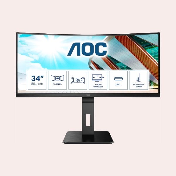 EL MEJOR MONITOR CURVO PARA TRABAJAR: AOC CU34P2C