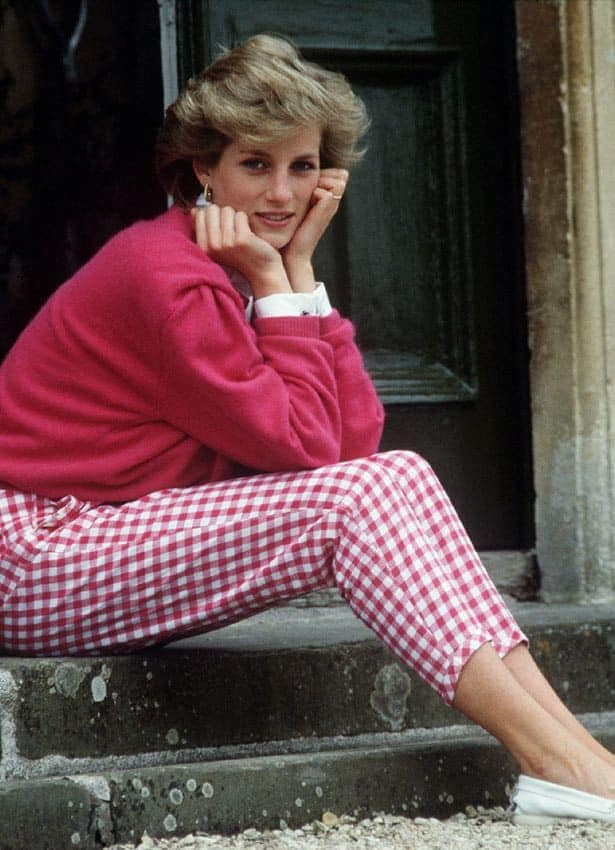 Diana de Gales pantalón de cuadros
