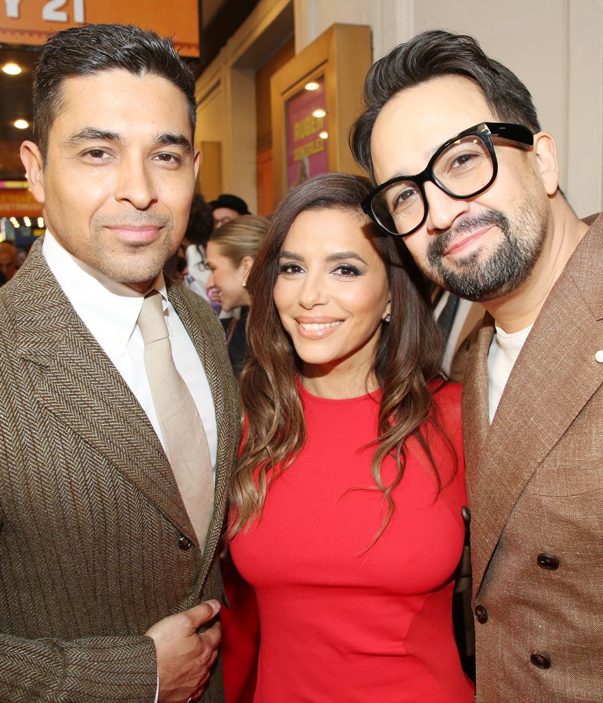 Wilmer Valderrama, Eva Longoria and Lin-Manuel Miranda at the Opening Night of "Buena Vista Social Club" 