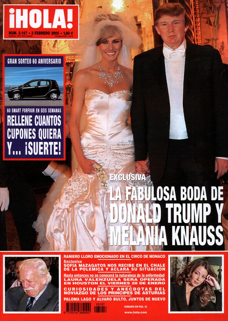 Portada ¡HOLA! nº 3157 del 3 de febrero de 2005 con las fotografías exclusivas de la boda de Melania y Donald Trump