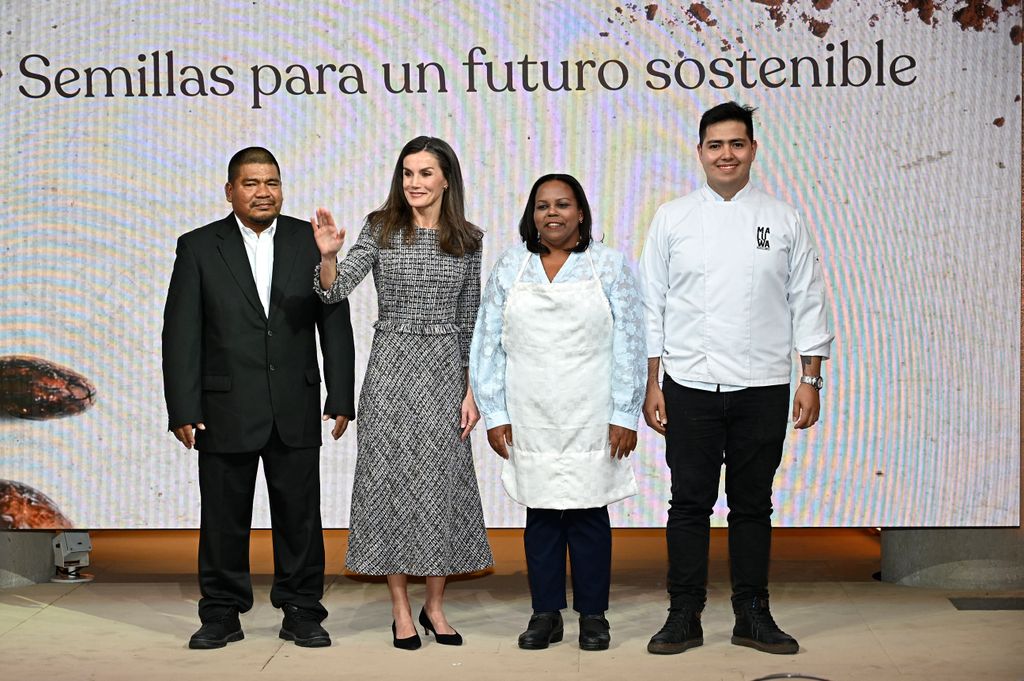 La Reina Letizia en el acto organizado por la Fundación Microfianzas BBVA