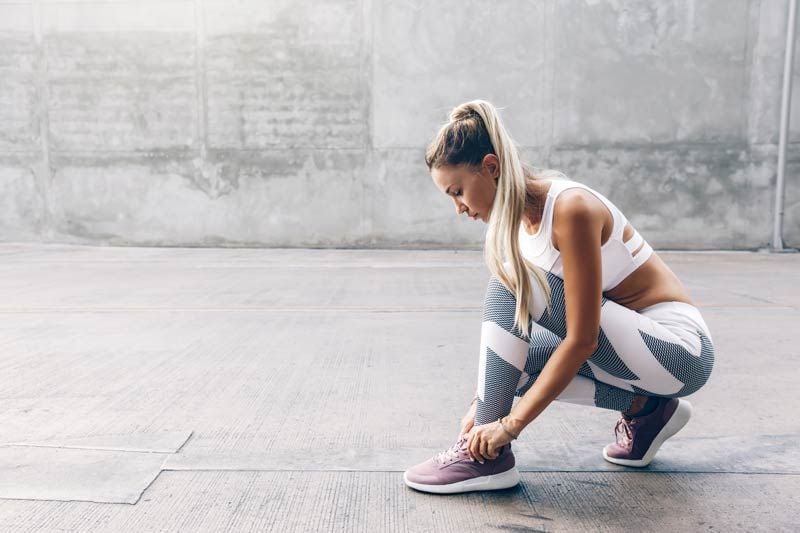 mujer preparada entrenar