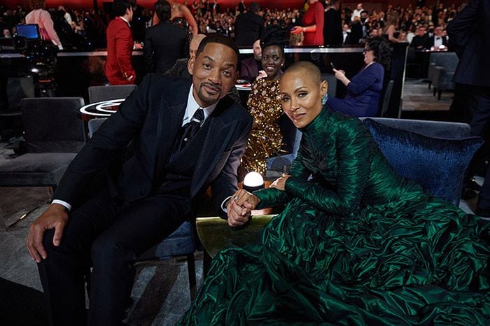 Will Smith con su mujer, Jada Pinkett, a quien Chris Rock le hizo una broma pesada sobre su alopecia