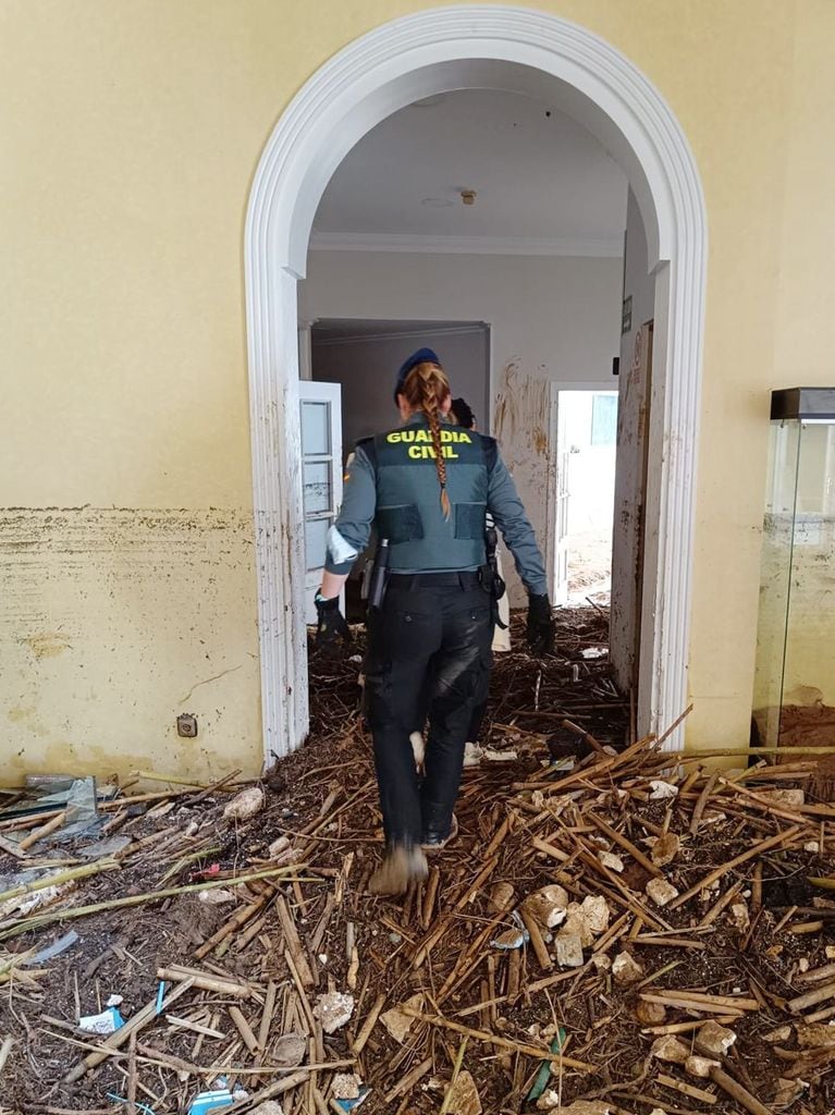 Participación de la Guardia Real y del Servicio de Seguridad de la Casa en las tareas en Valencia