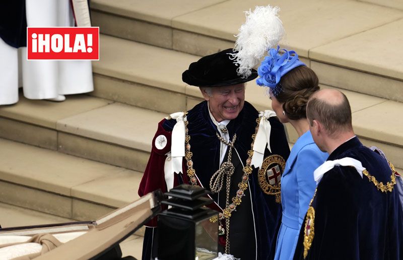 El rey Carlos, Kate Middleton y el príncipe Guillermo