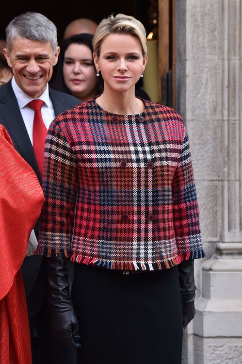 La princesa Charlene durante la festividad de Santa Devota