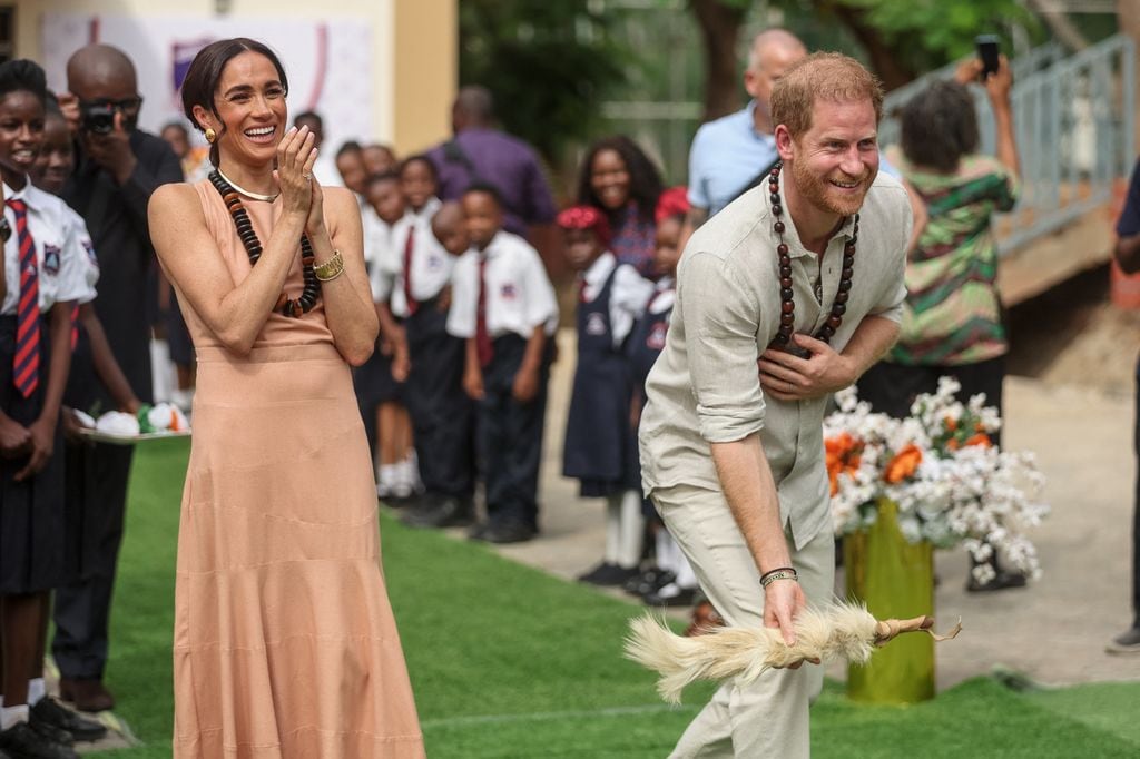 Meghan y Harry durante la edición 2024 de los Invictus Games en Nigeria