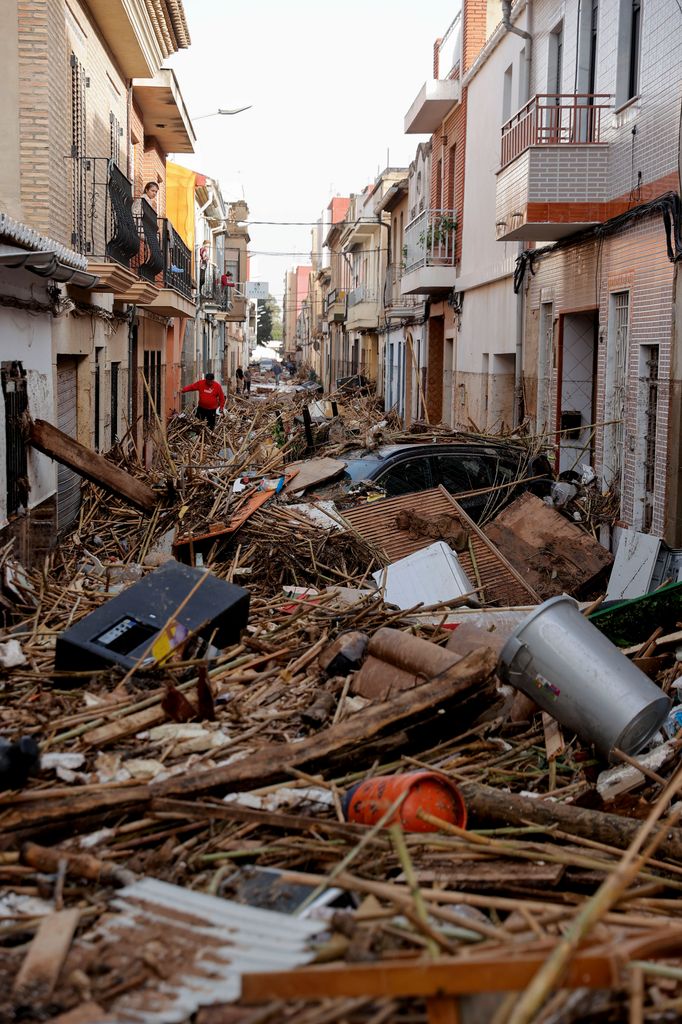 Calle afectada por la DANA