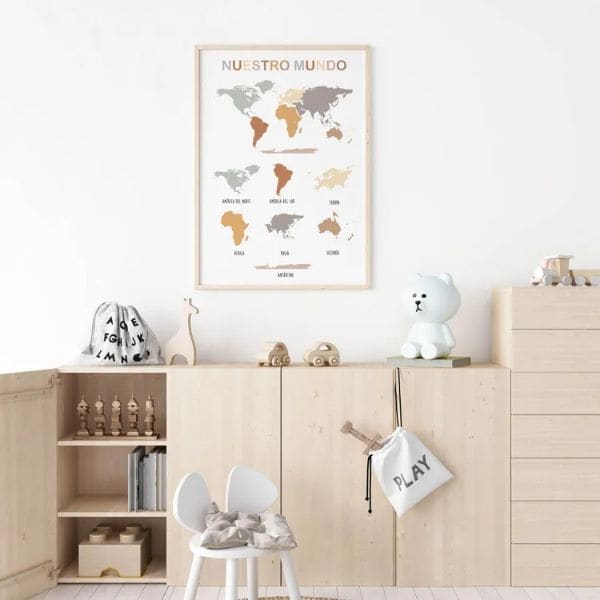 posters infantiles nuestro mundo leroy merlin