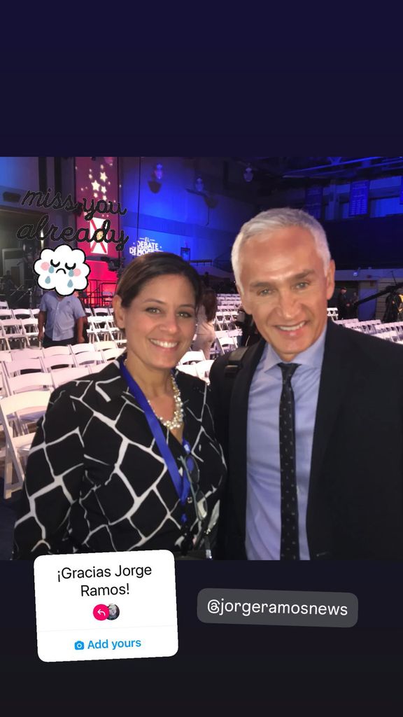 Jeannie Guzman y Jorge Ramos