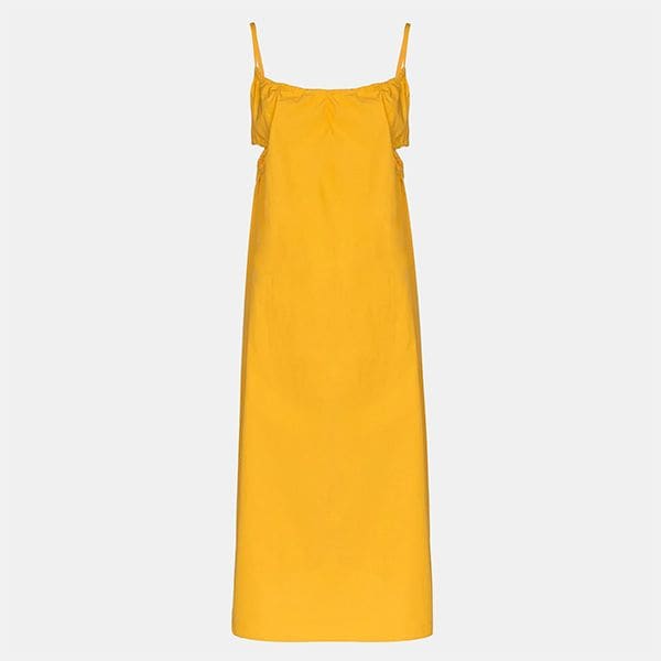 vestido farfetch amarillo algodon