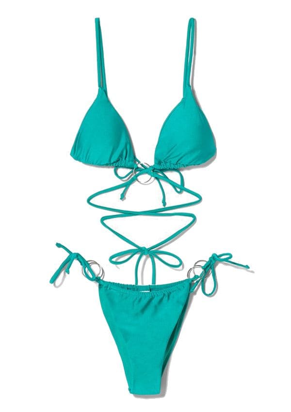 bikini verde bershka