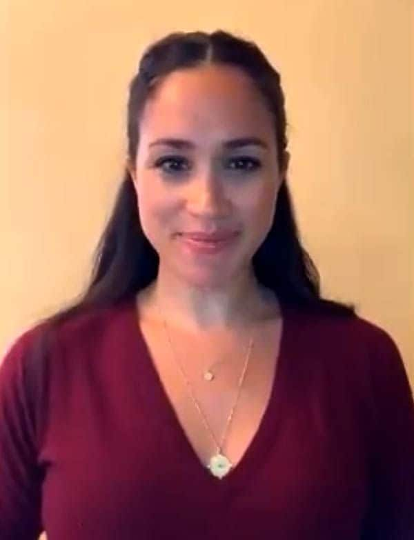 Meghan Markle en videollamada