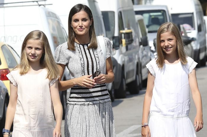 La Reina con sus hijas en Mallorca