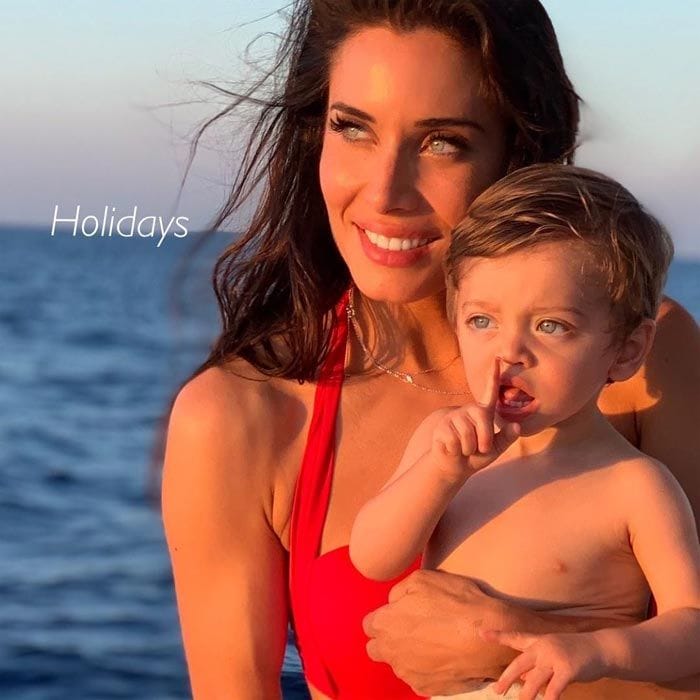 Pilar Rubio y su hijo Alejandro