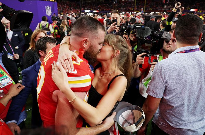 Taylor Swift y Travis Kelce celebraron el triunfo del equipo del jugador en la Super Bowl