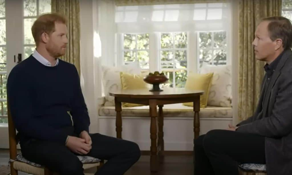 El príncipe Harry en su entrevista con Tom Bradby PARA la cadena británica ITV