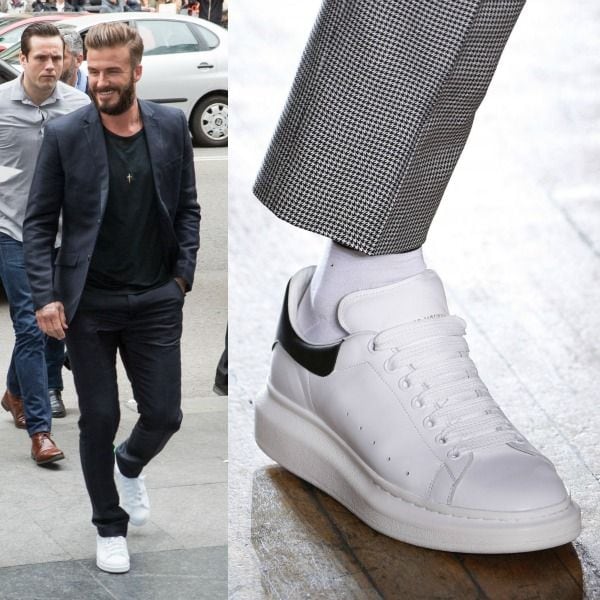 David Beckham lució este mismo tipo de calzado hace unos días en Madrid.
