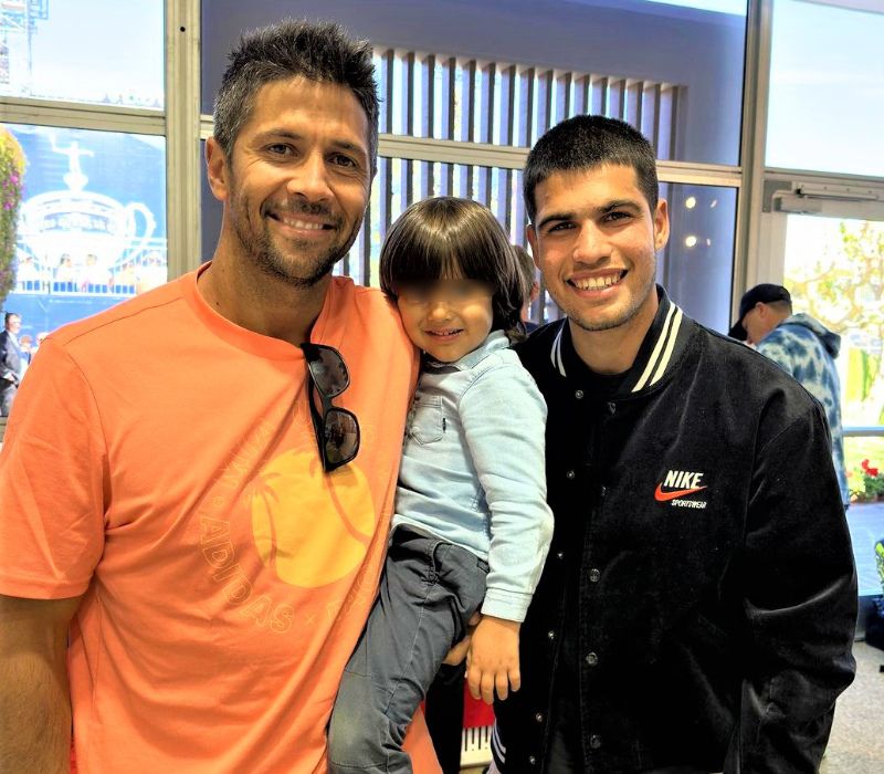 El hijo mayor de Ana Boyer y Fernando Verdasco, fan número uno de Carlos Alcaraz